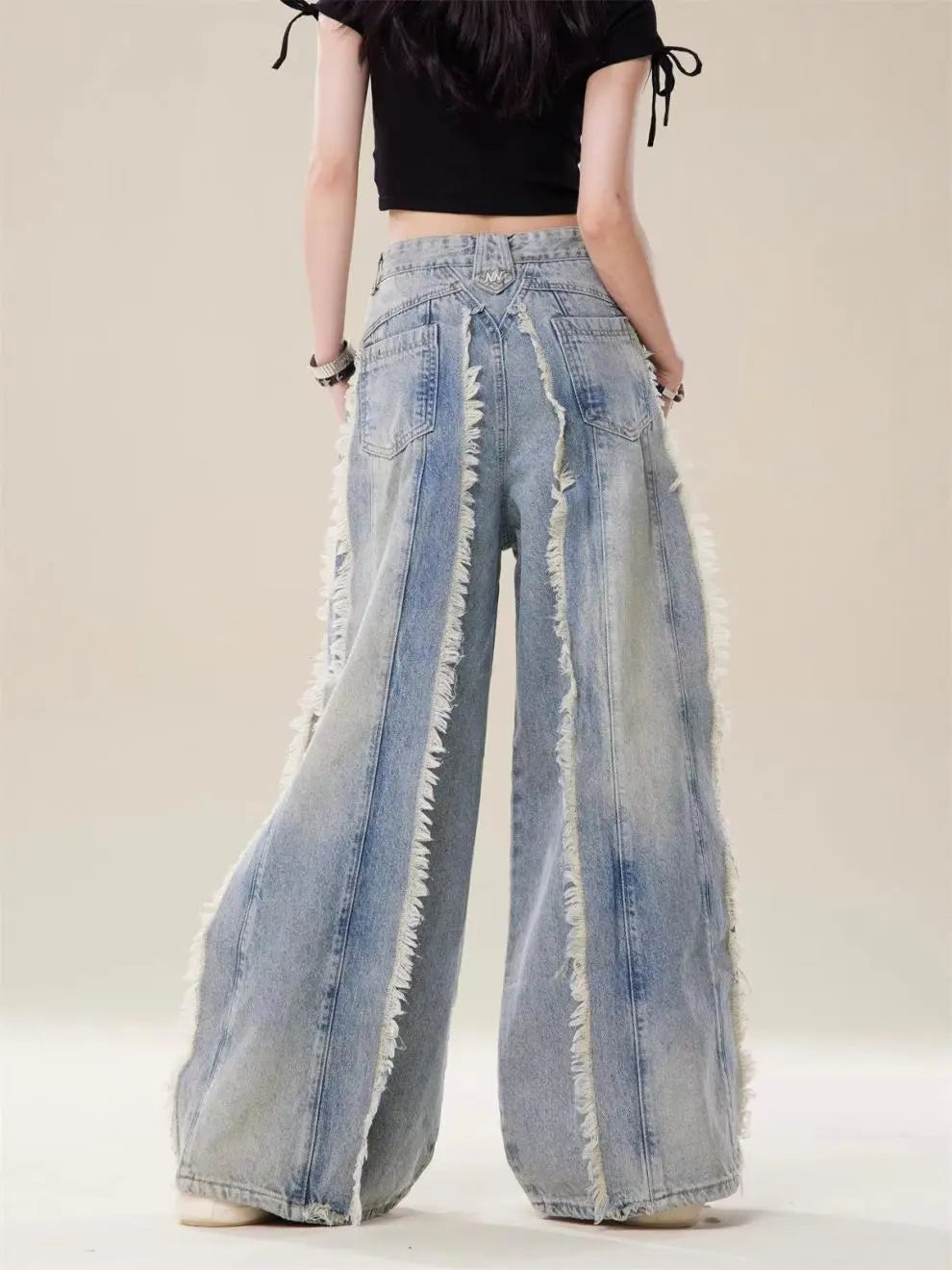 Jeans Destroyed Loose Bootcut Pants