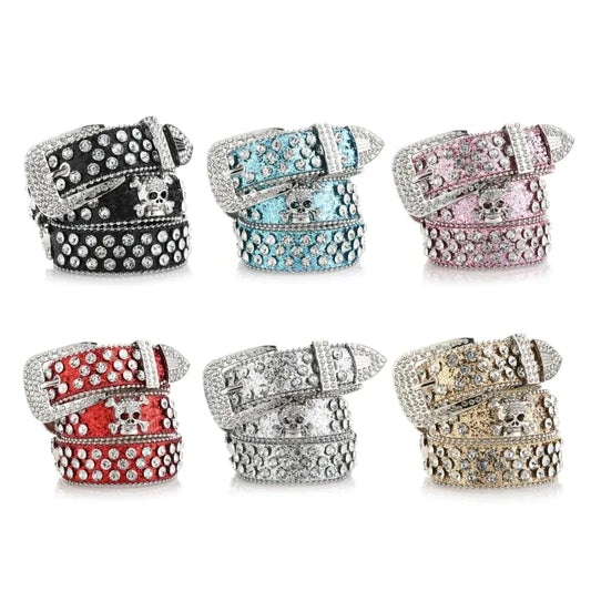 Skull Buckle Belts Women